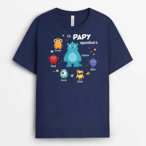 T-shirt Ce Papa Appartient A Version L’Univers Des Monstres Personnalise