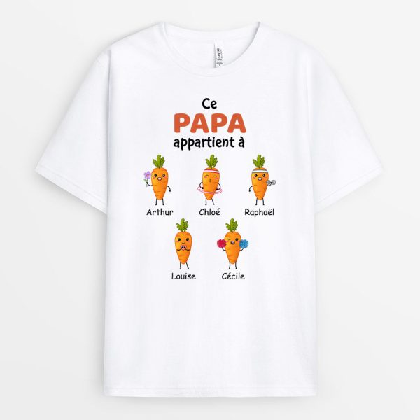 T-shirt Ce Papa Appartient a Carottes Personnalise