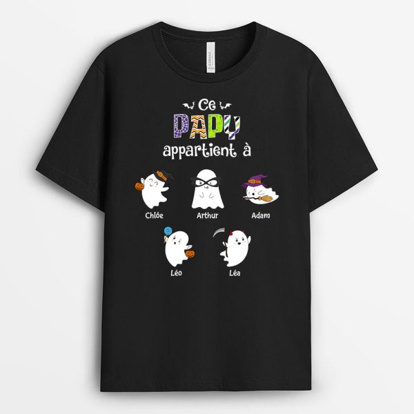 T-shirt Ce Papa Effrayant Appartient A Personnalise