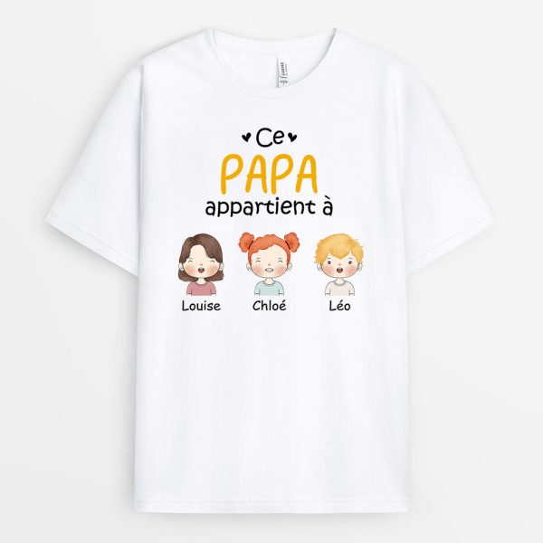 T-shirt Ce PapiPapaPepe Appartient A Personnalise