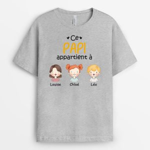 T-shirt Ce PapiPapaPepe Appartient A Personnalise