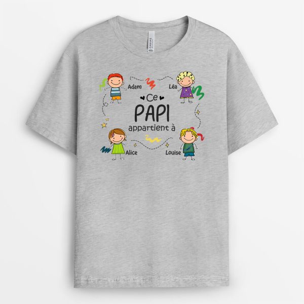 T-shirt Ce Papy Appartient A Dessin Personnalise