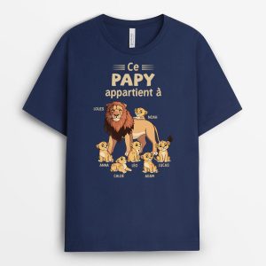 T shirt Ce Papy Appartient A Version Lions Personnalise 2