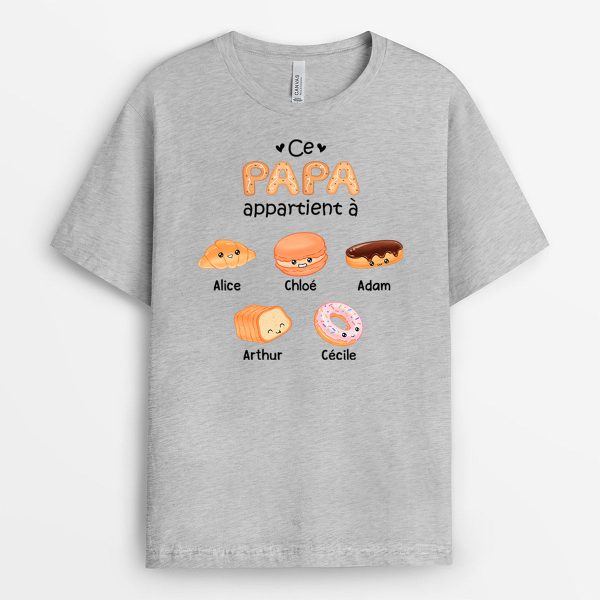 T-shirt Ce PapyPapa Appartient a Pains Mignons Personnalise