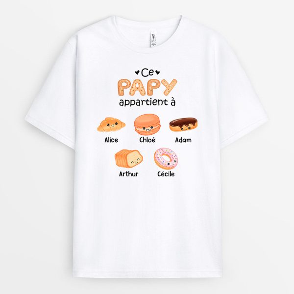 T-shirt Ce PapyPapa Appartient a Pains Mignons Personnalise