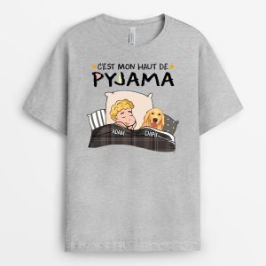T-shirt C’est Mon T-shirt De Pyjama Avec Chien Personnalise