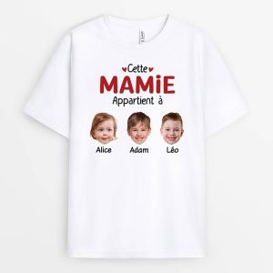 T-shirt Cette Maman Appartient A Avec Tete Personnalise