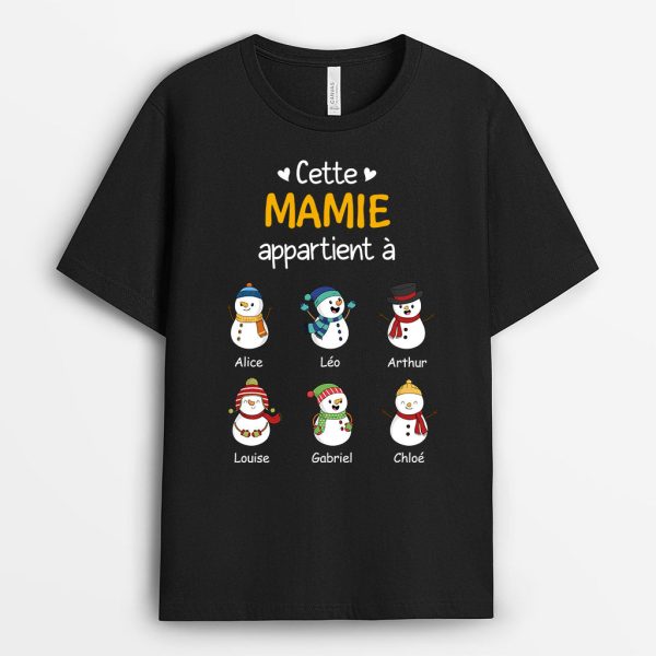 T-shirt Cette Mamie Appartient A Bonhommes Sombres Personnalise
