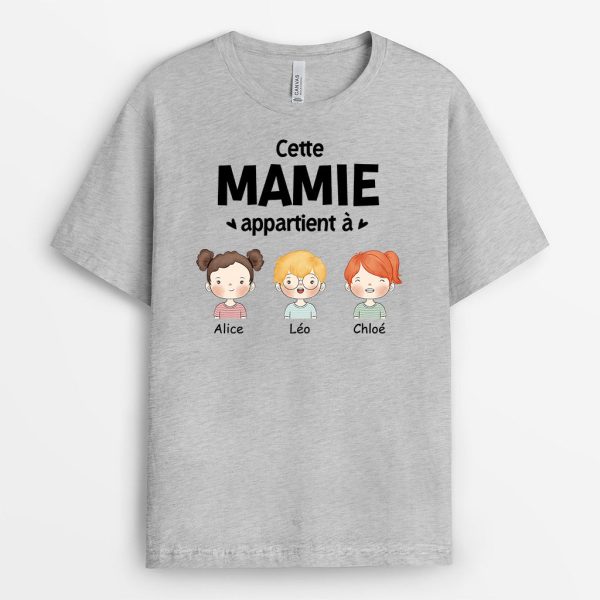 T-shirt Cette Mamie Appartient A Doux Personnalise