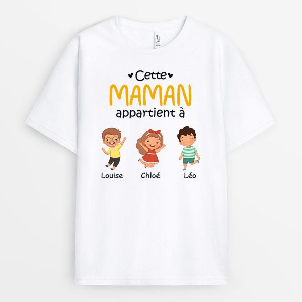 T-shirt Cette Mamie Appartient A Enfants Sautant Personnalise