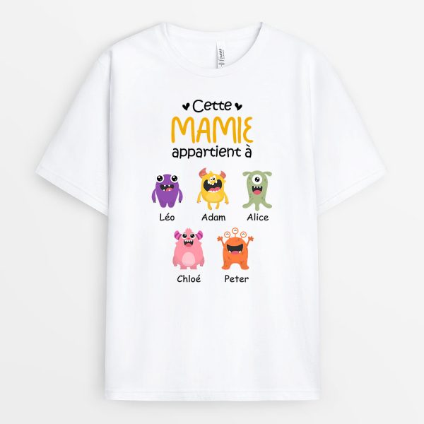 T-shirt Cette Mamie Appartient A Monstres Personnalise