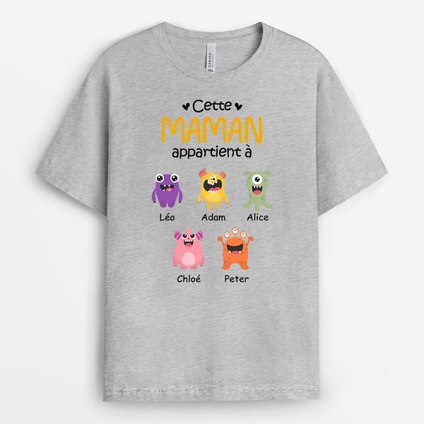 T-shirt Cette Mamie Appartient A Monstres Personnalise