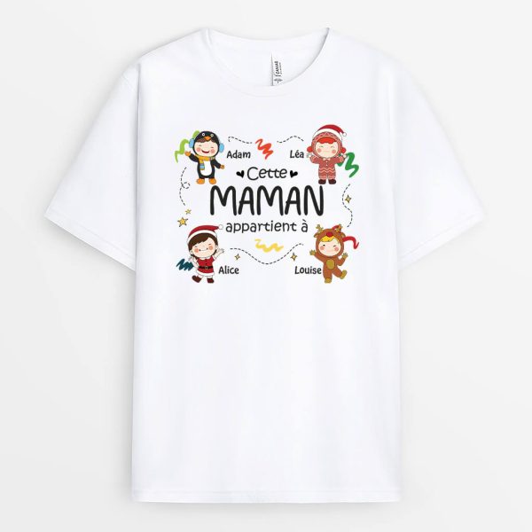 T-shirt Cette Mamie Appartient A Noel Personnalise