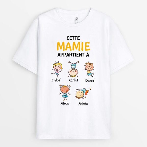 T-shirt Cette Mamie Appartient A Vilain Personnalise