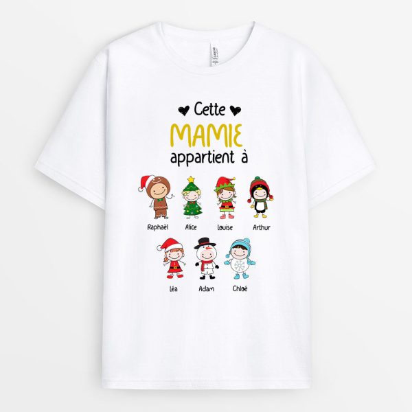 T-shirt Cette Mamie Appartient a Bonhommes Vilains Personnalise