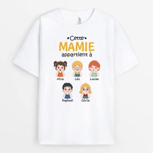 T-shirt Cette Mamie Appartient a Petit Fils Personnalise T-shirt Cette Mamie Appartient a Petit Fils Personnalise