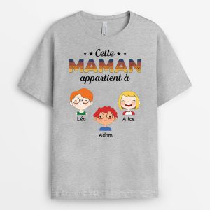 T-shirt Cette MamieMaman Appartient a Ses Enfants Personnalise T-shirt Cette MamieMaman Appartient a Ses Enfants Personnalise