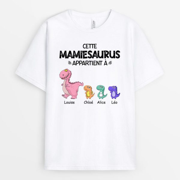 T-shirt Cette Mamiesaurus Mamansaurus Petits Dinosaures Marchent Personnalise