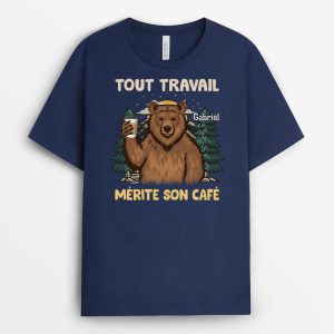 T-shirt Chaque Travail Merite Sa Biere Personnalise