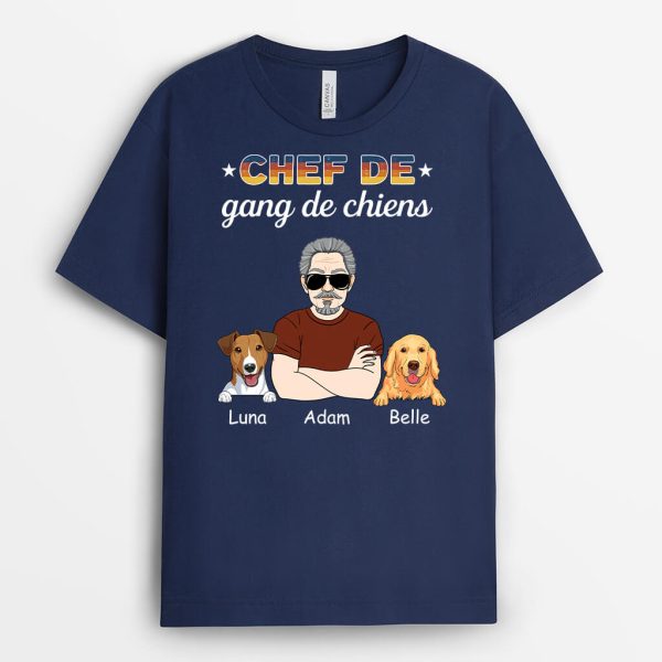 T-shirt Chef De Gang De Chiens Personnalise