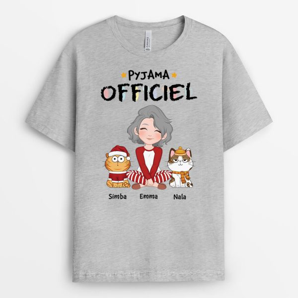 T-shirt Chemise De Nuit Officielle Chat Personnalise