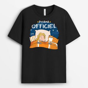 T-shirt Chemise De Nuit Officielle Pour Chat Personnalise