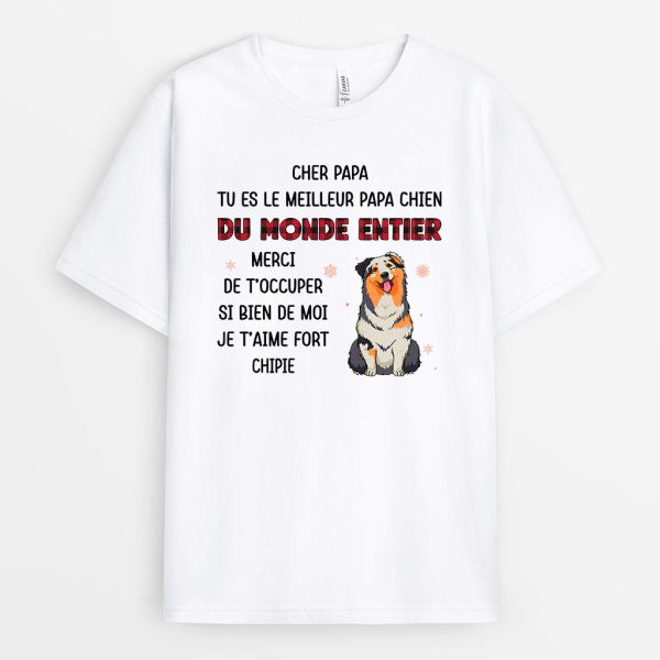 T-shirt Cher Papa Chien Chere Maman Chien Personnalise