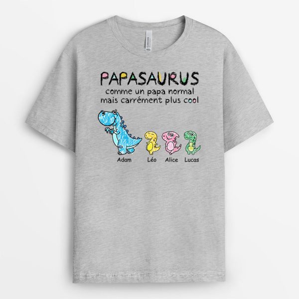 T-shirt Definition Papasaurus Plus Amusant Personnalise