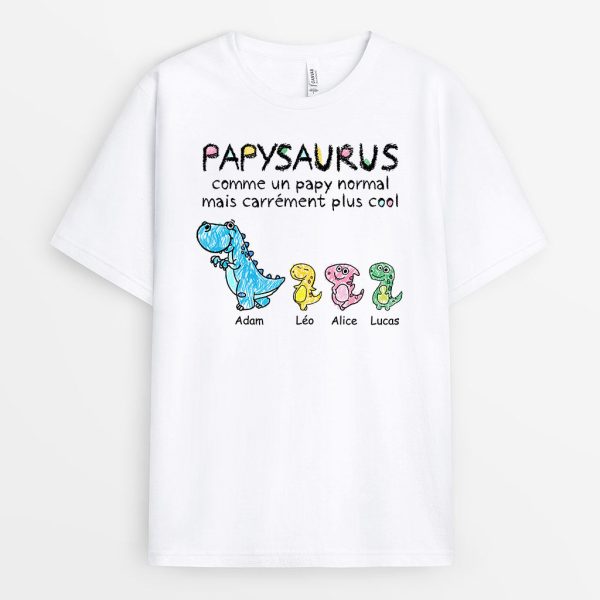 T-shirt Definition Papasaurus Plus Amusant Personnalise