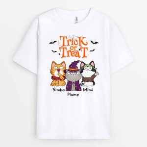 T-shirt Des Bonbons Ou Un Sort Personnalise T-shirt Des Bonbons Ou Un Sort Personnalise