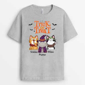 T-shirt Des Bonbons Ou Un Sort Personnalise T-shirt Des Bonbons Ou Un Sort Personnalise