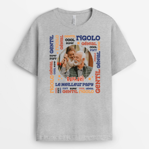 T-shirt Description de Mot Adjectif Papa Personnalise T-shirt Description de Mot Adjectif Papa Personnalise