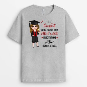 T-shirt Elle Croyait Qu’elle Pouvait Personnalise T-shirt Elle Croyait Qu’elle Pouvait Personnalise