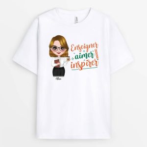 T-shirt Enseigner Aimer Inspirer Personnalise T-shirt Enseigner Aimer Inspirer Personnalise