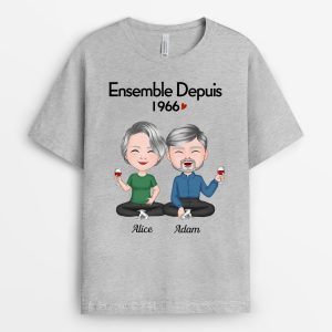T-shirt Ensemble Depuis Champagne Personnalise T-shirt Ensemble Depuis Champagne Personnalise