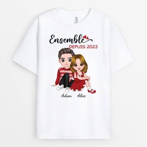 T-shirt Ensemble Depuis Version Noel Personnalise T-shirt Ensemble Depuis Version Noel Personnalise