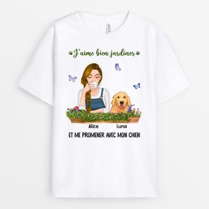 T-shirt Faire Du Jardinage et Me Promener Avec Mes Chiens Personnalise T-shirt Faire Du Jardinage et Me Promener Avec Mes Chiens Personnalise