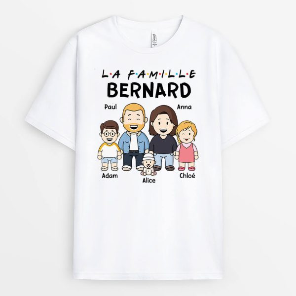 T-shirt Famille De [Nom] Personnalise