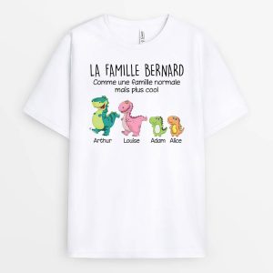T-shirt Famille Dinosaure Comme Une Famille Normale Mais Plus Cool Personnalise T-shirt Famille Dinosaure Comme Une Famille Normale Mais Plus Cool Personnalise