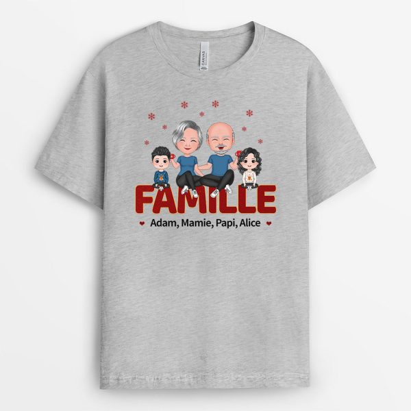 T-shirt Famille Flocon de Neige Personnalise