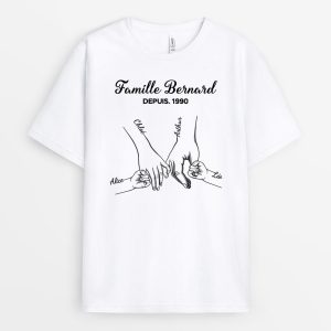 T-shirt Famille Mains Personnalise T-shirt Famille Mains Personnalise