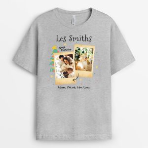 T-shirt Famille Version Noel Avec Photo Personnalise T-shirt Famille Version Noel Avec Photo Personnalise