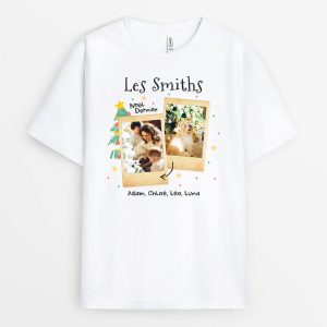 T-shirt Famille Version Noel Avec Photo Personnalise T-shirt Famille Version Noel Avec Photo Personnalise