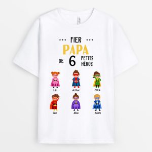 T-shirt Fier Papi Papa Personnalise T-shirt Fier Papi Papa Personnalise