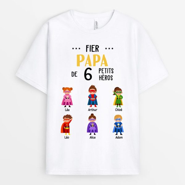 T-shirt Fier Papi Papa Personnalise