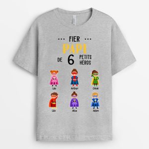 T-shirt Fier Papi Papa Personnalise T-shirt Fier Papi Papa Personnalise