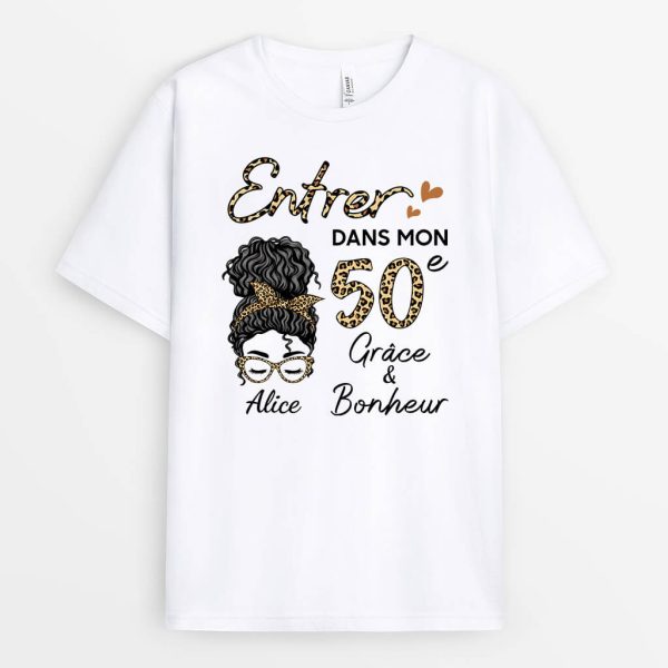 T-shirt Grace et Bonheur Anniversaire Personnalise