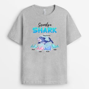 T-shirt Grandpa Shark Personnalise T-shirt Grandpa Shark Personnalise