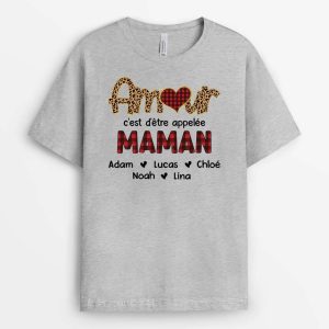 T-shirt J’Aime Etre Appelee Mamie Leopard Personnalise T-shirt J’Aime Etre Appelee Mamie Leopard Personnalise