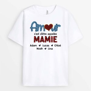 T-shirt J’Aime Etre Appelee Mamie Leopard Personnalise T-shirt J’Aime Etre Appelee Mamie Leopard Personnalise